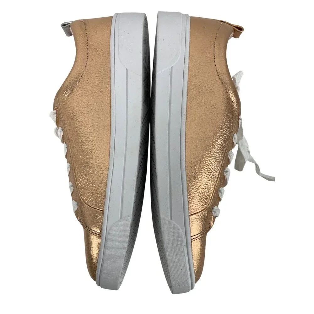 Ted Baker Gielli Rosegold Leather Sneakers Size US 9 NWOB - Picture 2 of 9
